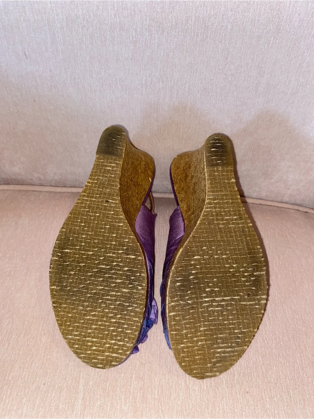 Women's CL by Laundry Purple Floral Wedge Sandals